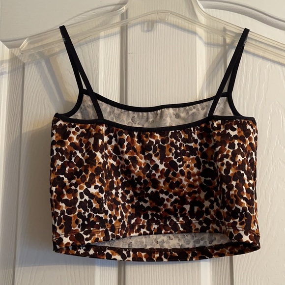 America Apparel Shelby Leopard Print top - Picture 4 of 4